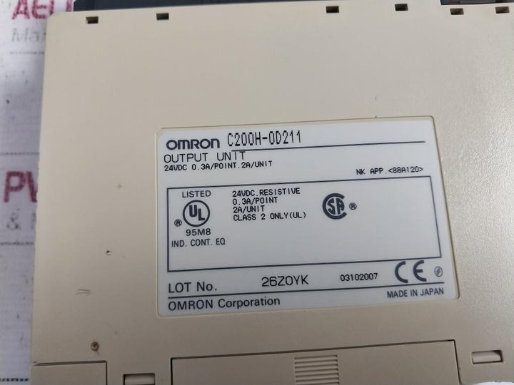 Omron C200H-od211 Output Unit Module 24Vdc Class 2 0.3A/Point