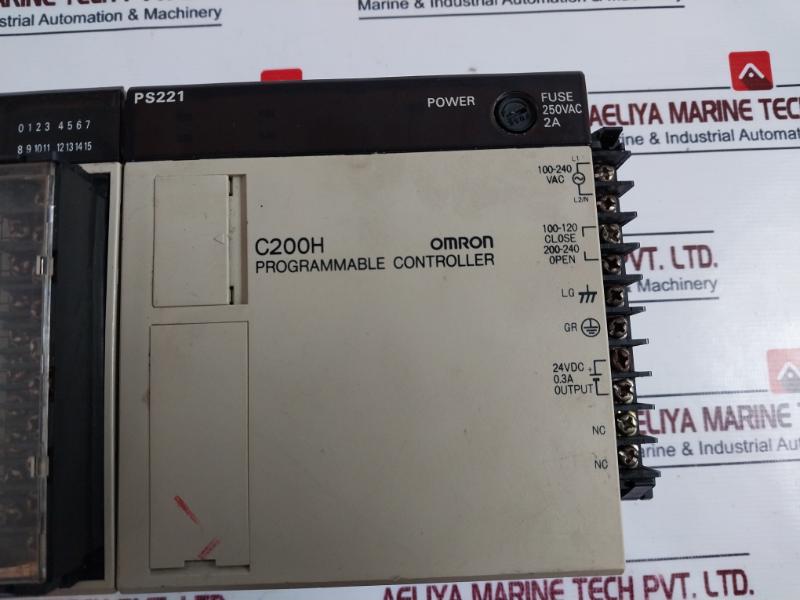 Omron C200h-ps221 Power Supply Unit And Output Unit C200h-0c225 Module Rack