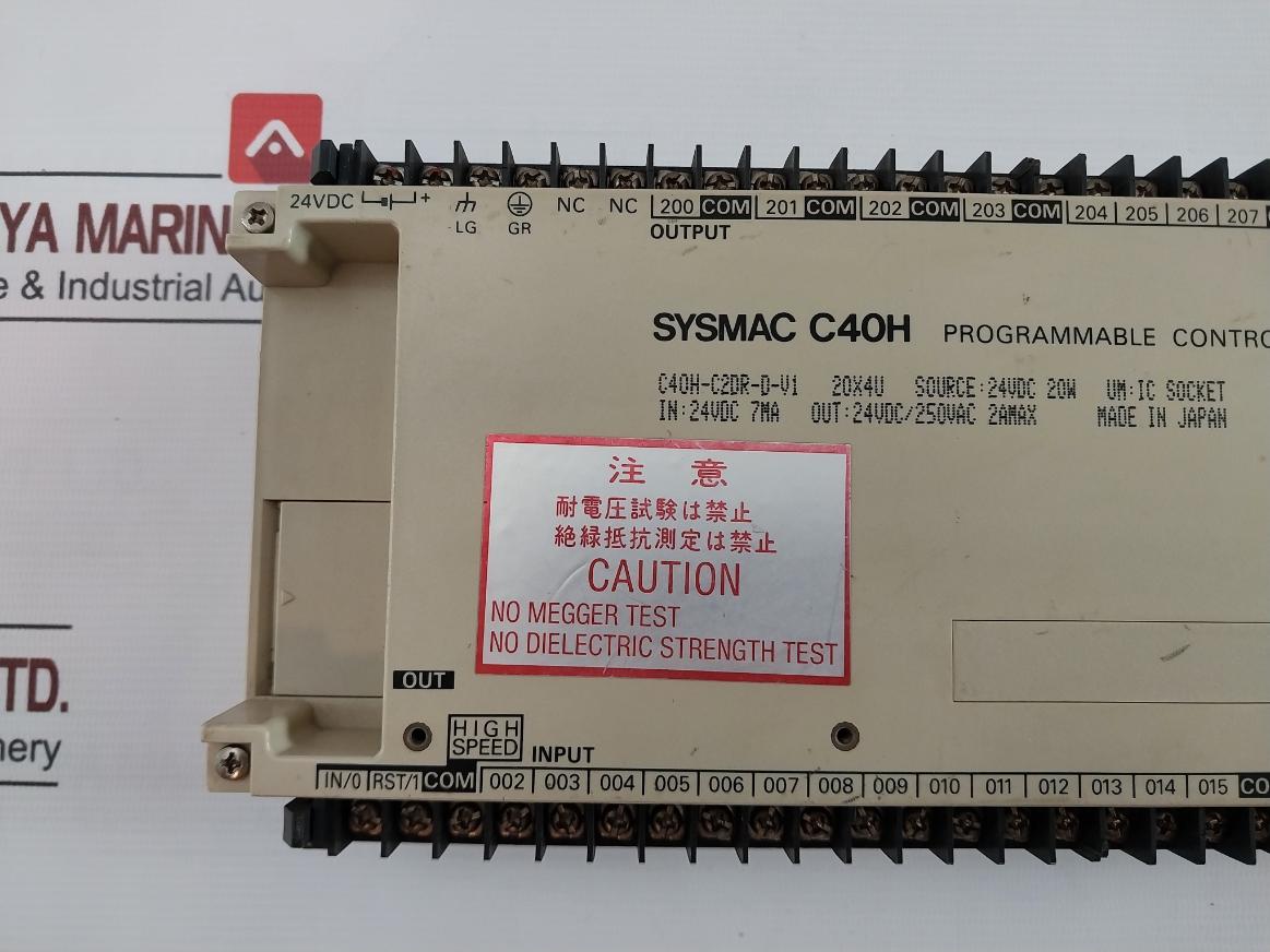 Omron C40H-c2Dr-d-v1 Sysmac C40H Programmable Controller 24Vdc 20W