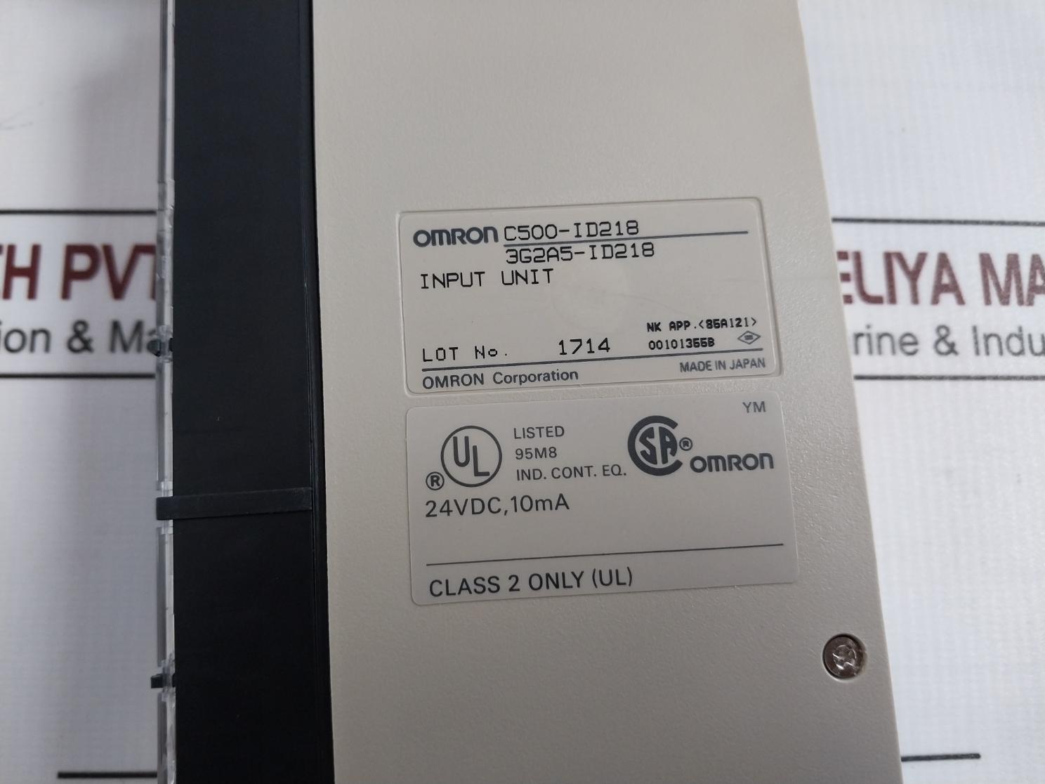 Omron C500-id218 Input Unit 3G2A5-id218 24Vdc, 10Ma 3115 C, 00101355B
