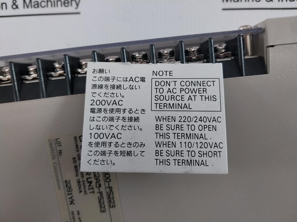 Omron C500-ps223 Programmable Controller 100-120/200-240Vac 50/60Hz 180Va