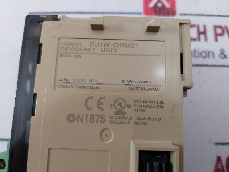 Omron Cj1W-drm21 Cj-series Devicenet Unit 24V Dc 0.5W