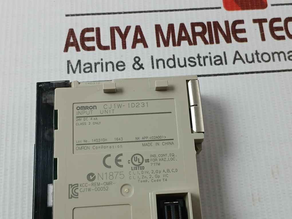 Omron Cj1W-id231 Digital Input Unit Class 2 140310 24V Dc