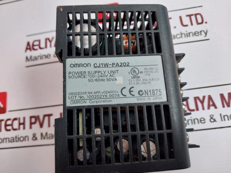 Omron Cj1W-pa202 Power Supply Unit 100-240Vac 50/60Hz