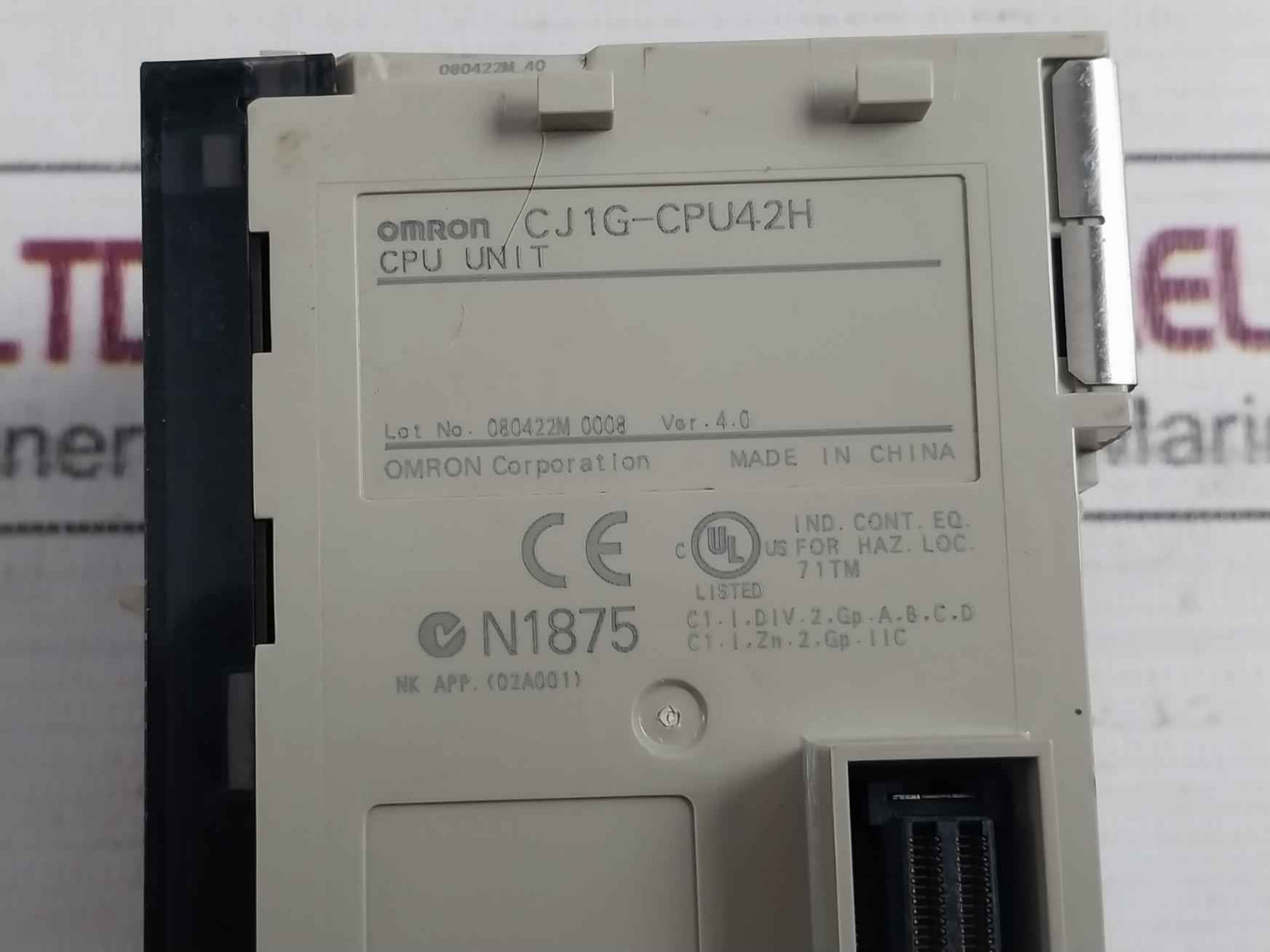 Omron Cj1W-pa202 Sysmac Plc Power Supply Unit 100-240V Ac 50/60Hz 50Va
