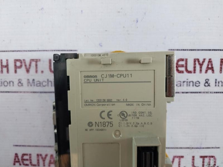 Omron Cj1W-pd025, Cj1M-cpu11, Cj1W-ic101, Cj1W-id211 Plc Module Rack