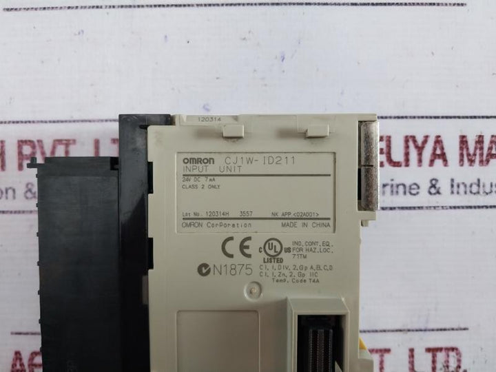 Omron Cj1W-pd025, Cj1M-cpu11, Cj1W-ic101, Cj1W-id211 Plc Module Rack