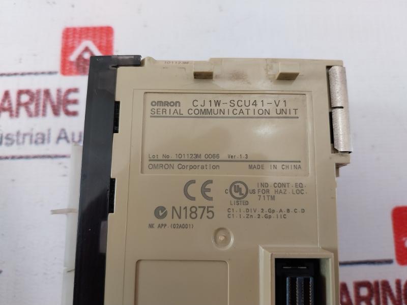 Omron Cj1W-scu41-v1 Serial Communication Unit Ver .1.3 Cj1W-ter01