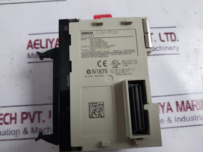 Omron Cj1m-cpu22 Programmable Controller Cpu Unit 24v Dc 6ma