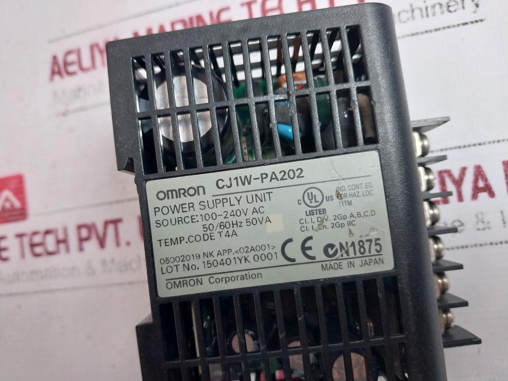 Omron Cj1w-pa202 Power Supply Unit Module 100-240v Ac