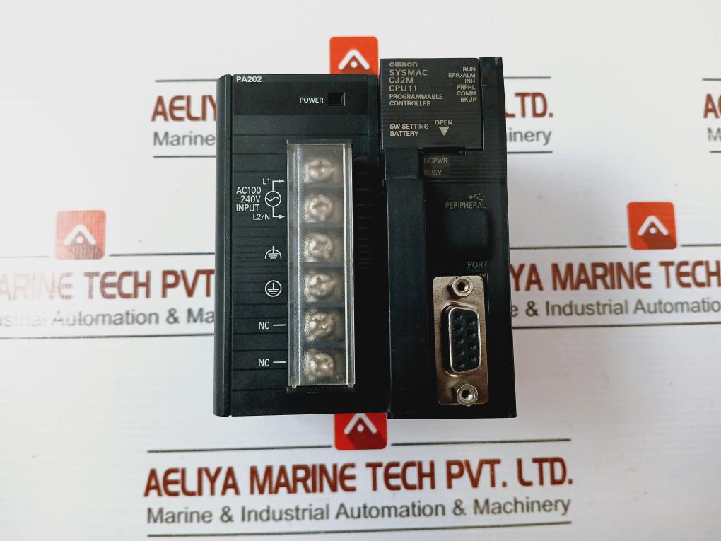 OMRON CJ1W-PA202 POWER SUPPLY UNIT & CJ2M-CPU11 CPU UNIT