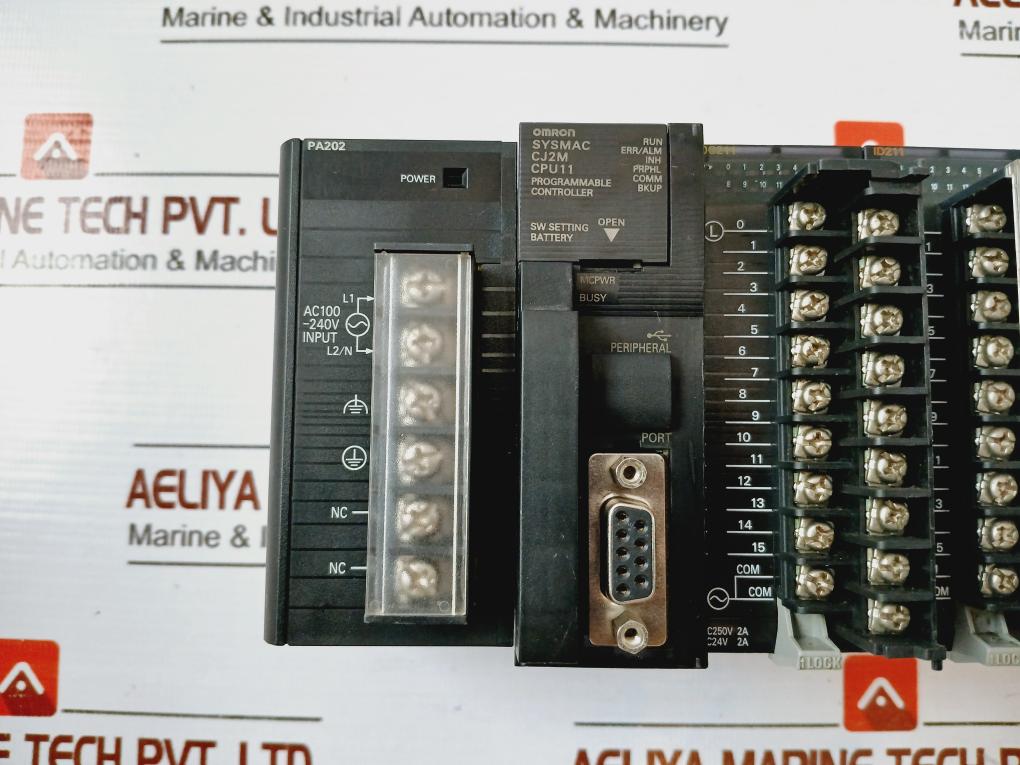 OMRON CJ1W-PA202 POWER SUPPLY UNIT & CJ2M-CPU11 CPU UNIT