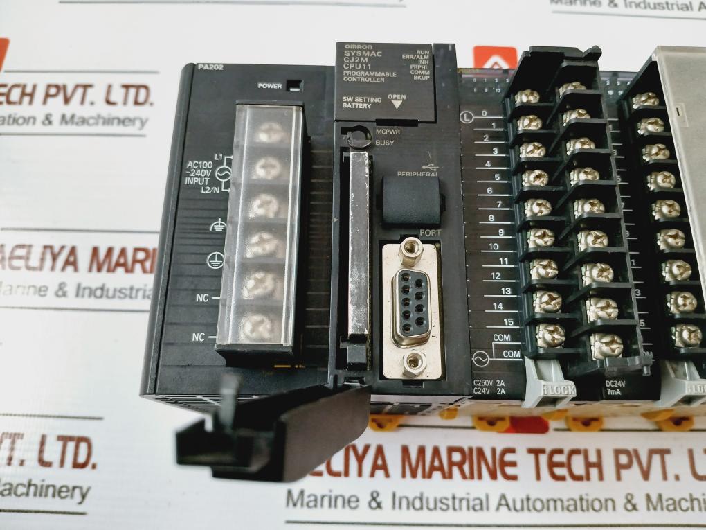 OMRON CJ1W-PA202 POWER SUPPLY UNIT & CJ2M-CPU11 CPU UNIT