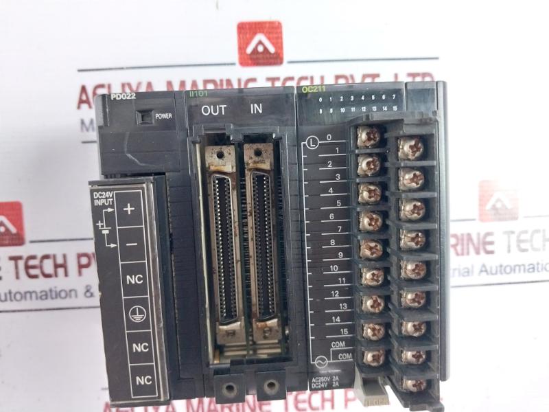 Omron Cj1W-pd022(Power Supply Unit), Cj1W-0C211(Output Unit), Cj1W-ii101(I/O Interface Unit) Plc Module Rack Dc24V 35W