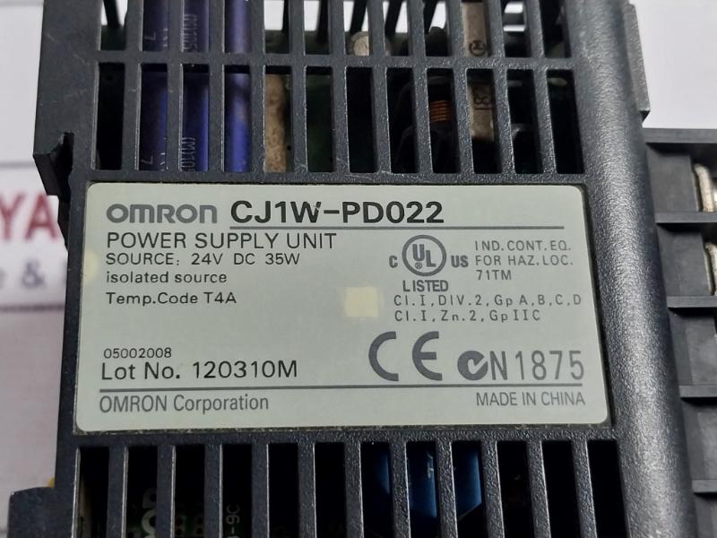 Omron Cj1W-pd022(Power Supply Unit), Cj1W-0C211(Output Unit), Cj1W-ii101(I/O Interface Unit) Plc Module Rack Dc24V 35W
