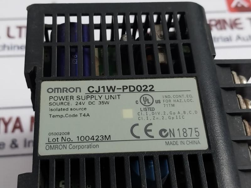 Omron Cj1w-pd022(Power Supply),cj1m-cpu11(Cpu Unit),cj1w-oc211(Output Unit) Rack