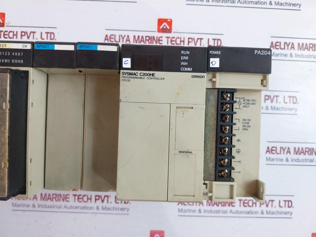 Omron C200H-ia122 Plc I/O Module 50/60Hz 120Va Oc225, C200He-cpu32, C200Hw-pa204