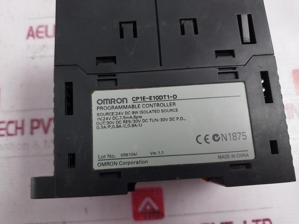 Omron Corporation Cp1E-e10Dt1-d Programmable Logic Controller 24V Dc 9W