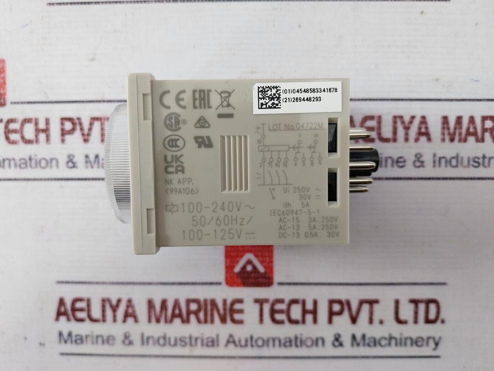 Lot Of 4X Omron Corporation H3Cr-a Timer Relay 100-240Vac/Dc