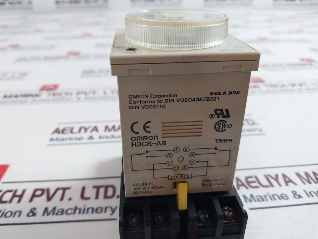 Omron Corporation H3CR Timer Relay 50/60HZ 5A 250VAC