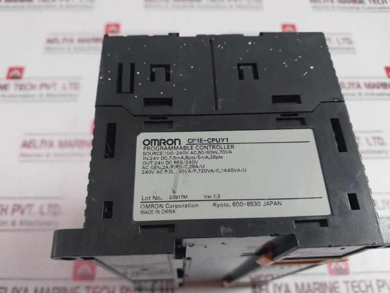 Omron Cp1E-cpuy1 Programmable Controller With Analog And Temperature Control