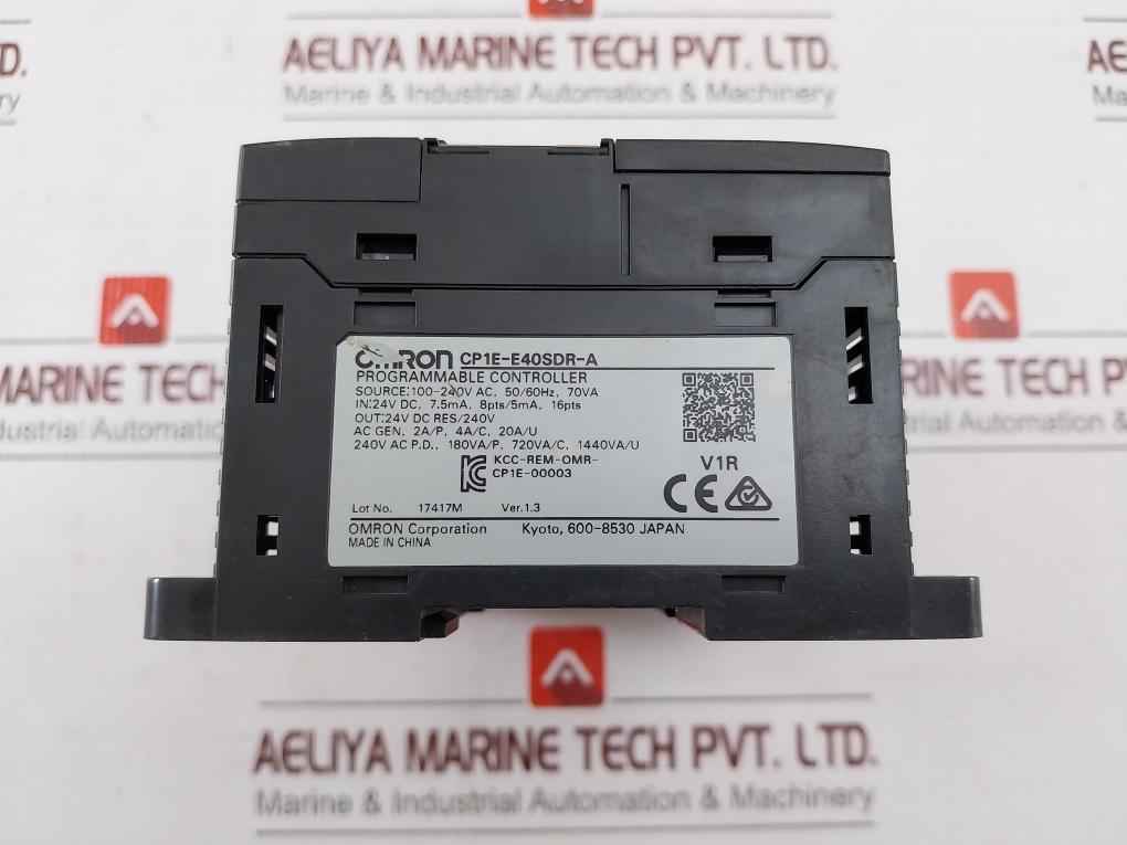 Omron Cp1E-e40Sdr-a Programmable Logic Controller 100-240V Ac-50/60Hz