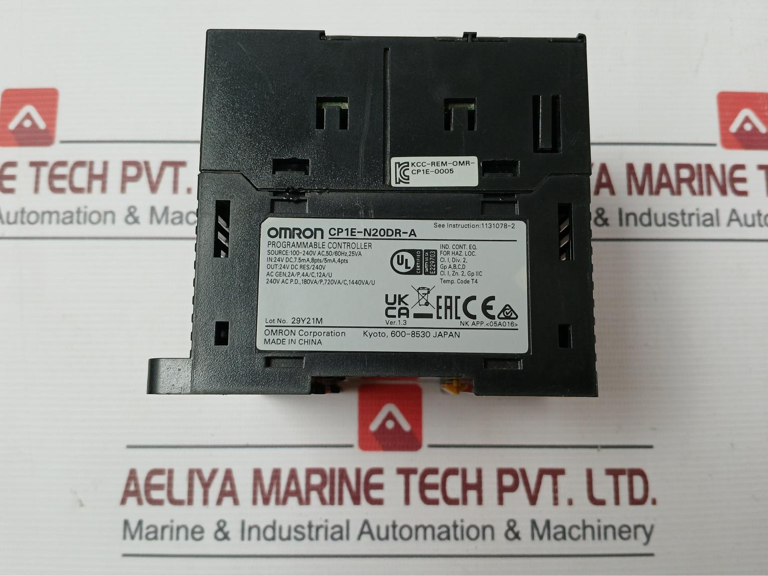 Omron Cp1E-n20Dr-a Plc I/O Module 100-240V Ac 50/60Hz 25Va E229703