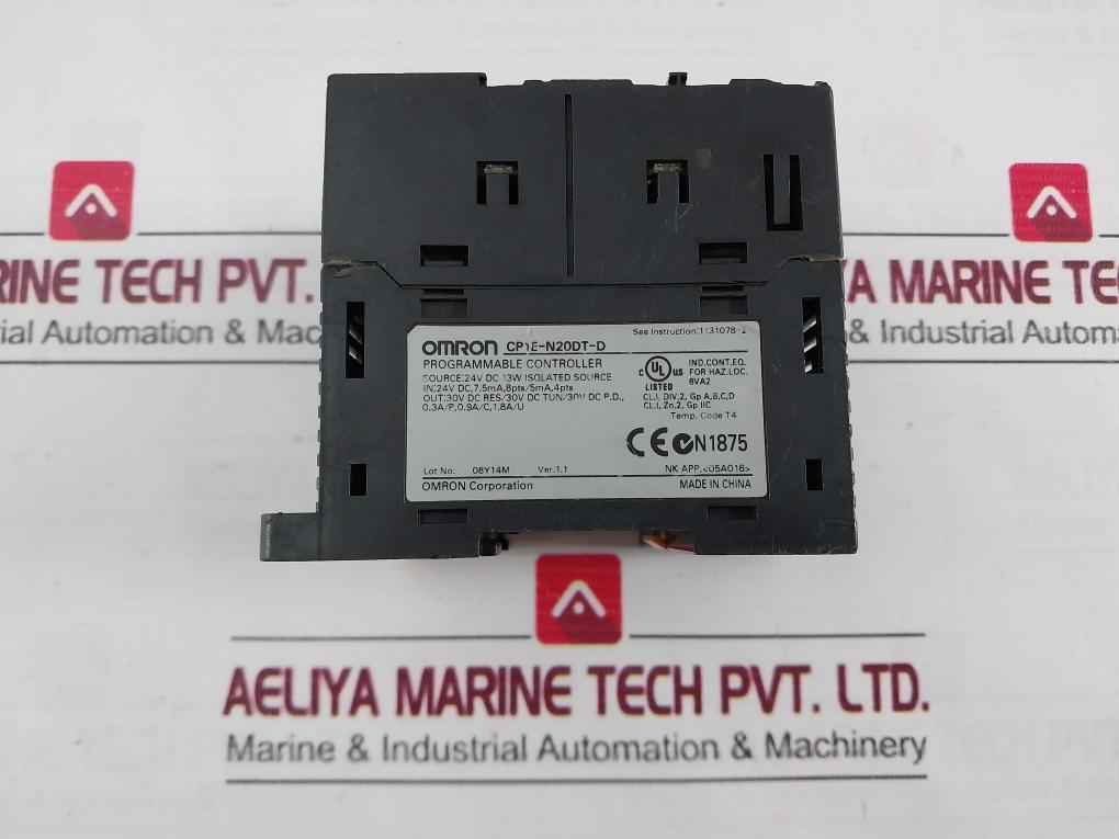 Omron Cp1E-n20Dt-d Programmable Logic Controller Ver 1.1
