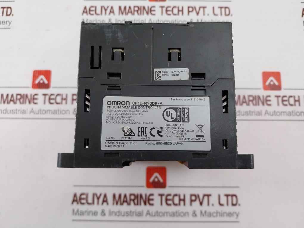 Omron Cp1E-n30Dr-a Sysmac Cp1E Programmable Logic Controller 100-240V Ac