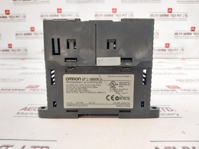Omron Cp1E-n60Dr-a Programmable Controller 100-240Vac 24Vdc Input 240Vac Output