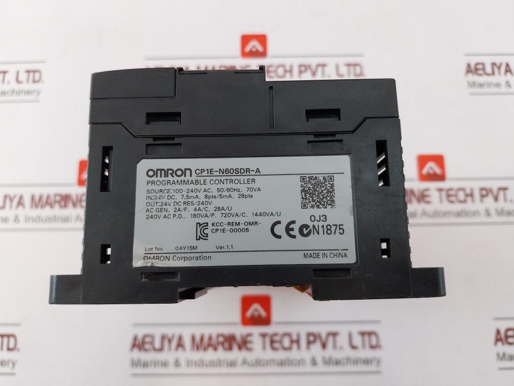 Omron Cp1E-n60Sdr-a Programmable Controller 24V Dc, 7.5Ma, 8Pts/5Ma, 28Pts