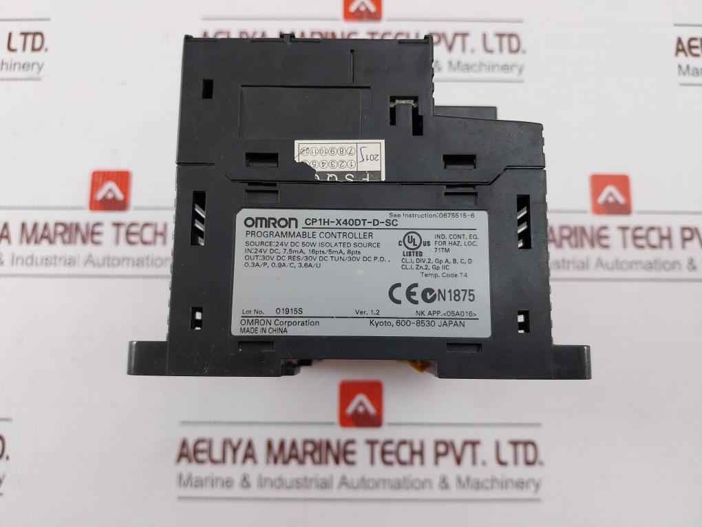 Omron Cp1H-x40Dt-d-sc Programmable Controller 24V Dc 50W