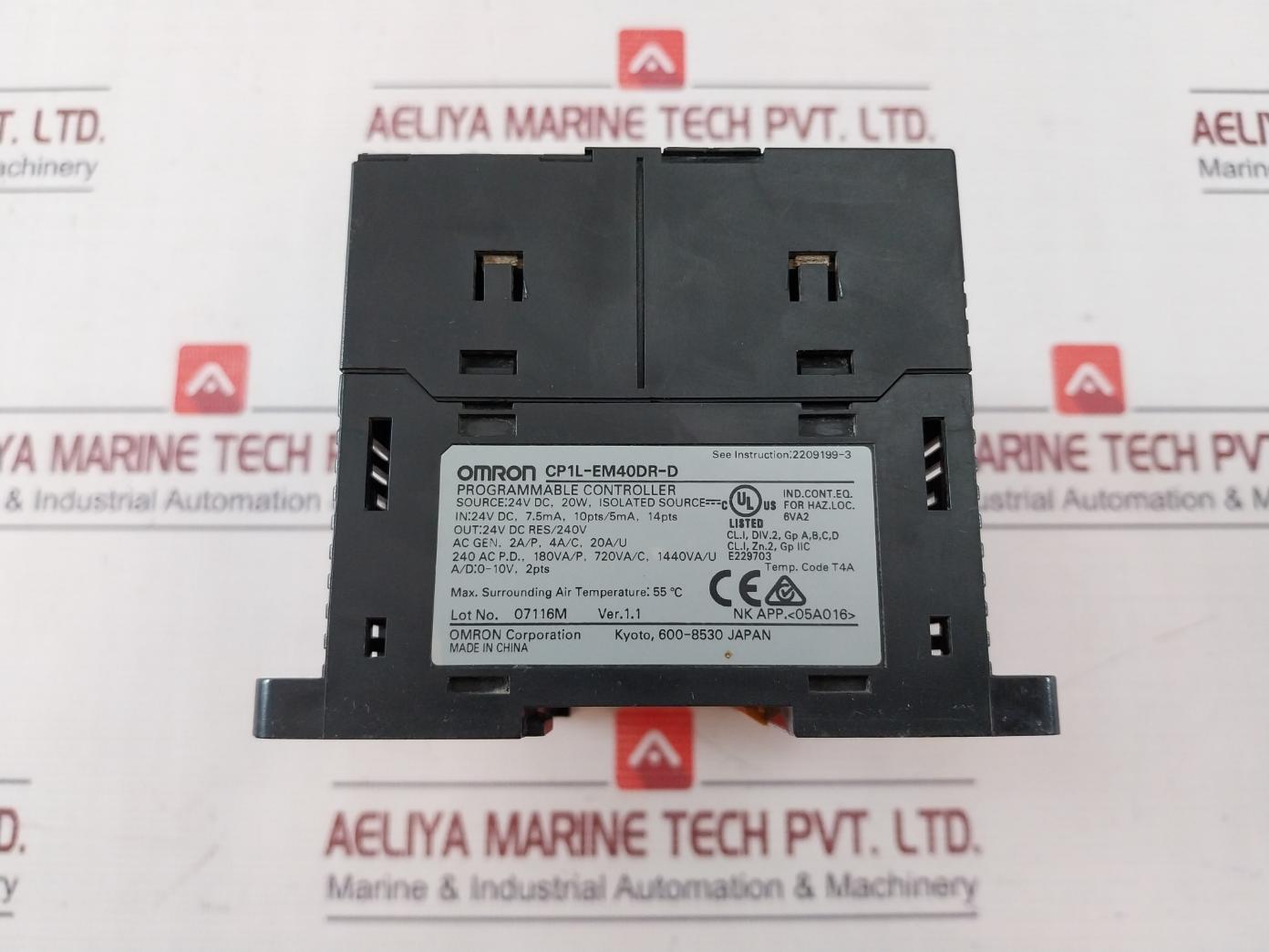 Omron Cp1L-em40Dr-d Sysmac Programmable Controller Module 24V Dc 20W Ver 1.1