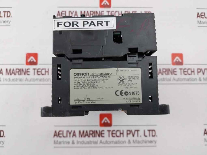 Omron Cp1L-m40Dr-a Programmable Logic Controller 24V Dc 7.5Ma (Not Working)