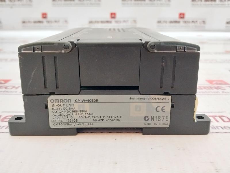 Omron Cp1W-40Edr Input/Output Plc Expansion Module 24Vdc Res/250V