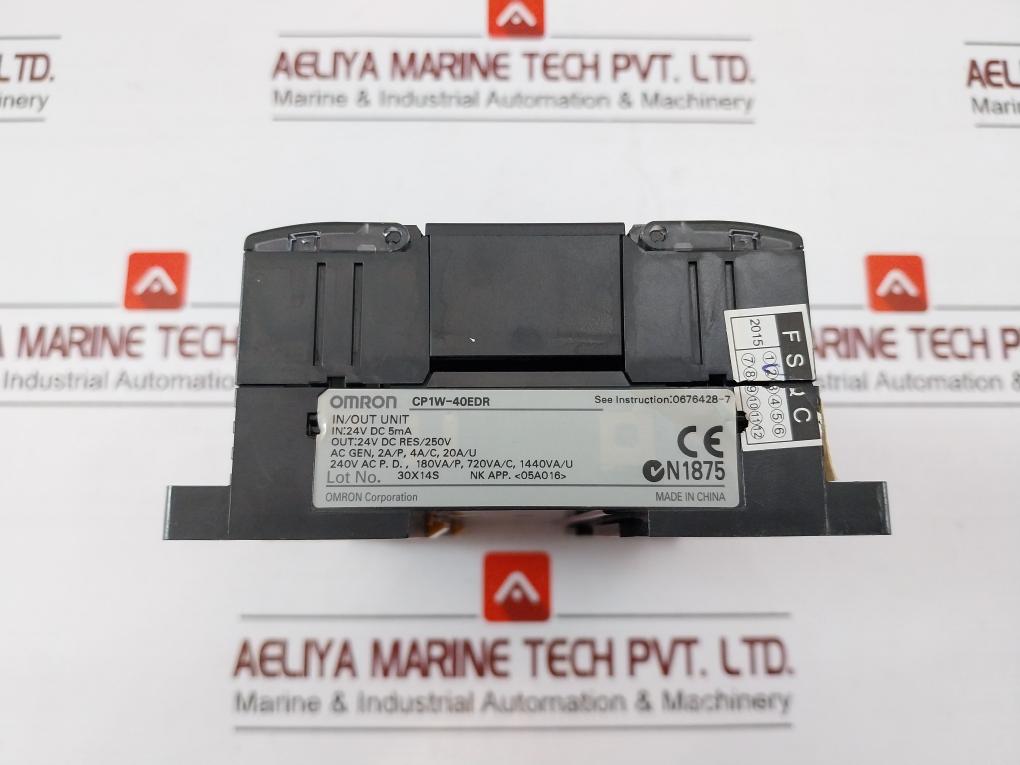 Omron Cp1W-40Edr Plc I/O Unit 24Vdc 5Ma 180Va/P 720Va/C 1440Va/U