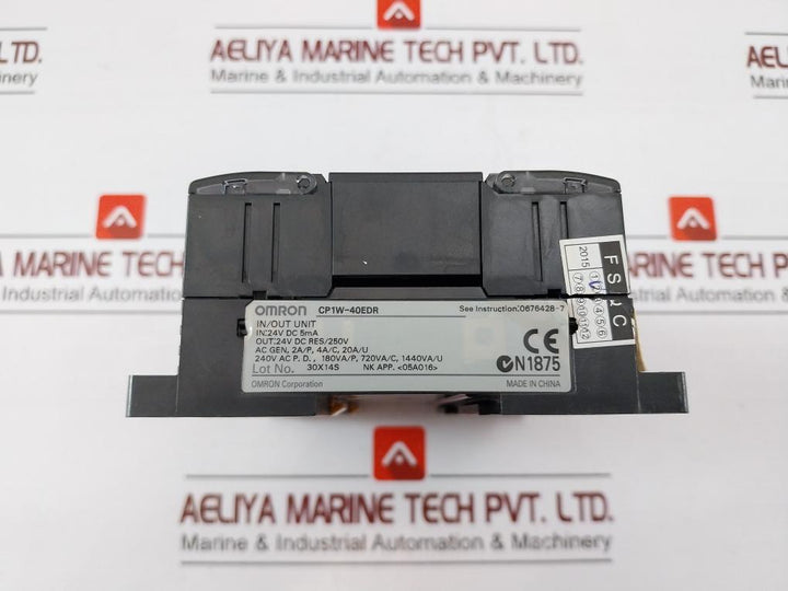 Omron Cp1W-40Edr Plc I/O Unit 24Vdc 5Ma 180Va/P 720Va/C 1440Va/U