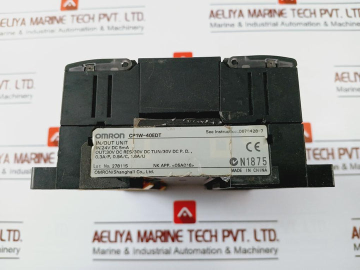 Omron Cp1W-40Edt Plc Expansion Module Input/ Output Unit 24V Dc, 5Ma