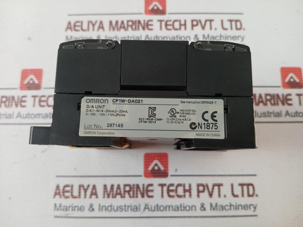 Omron Cp1W-da021 Plc I/O Expansion Unit 1-5V/4-20Ma,0~20Ma Cl.I, Zn.2, Gp Iic
