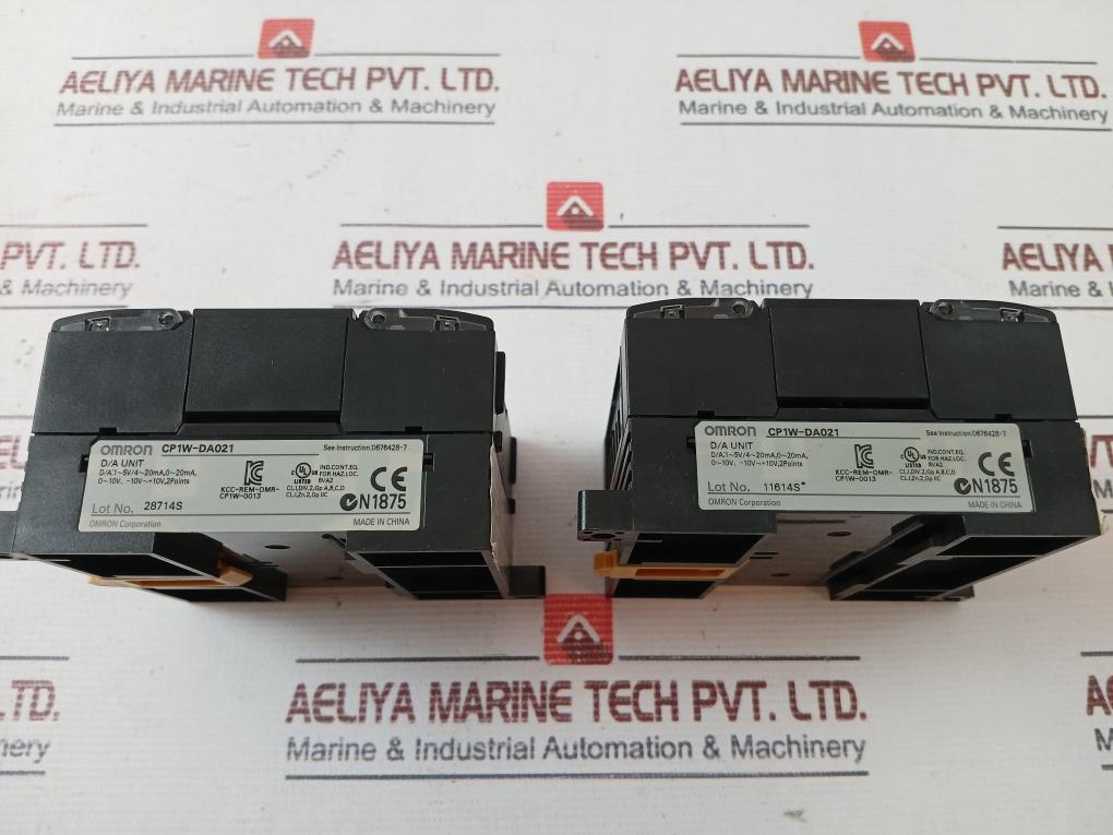 Omron Cp1W-da021 Plc I/O Expansion Unit 1-5V/4-20Ma,0~20Ma Cl.I, Zn.2, Gp Iic