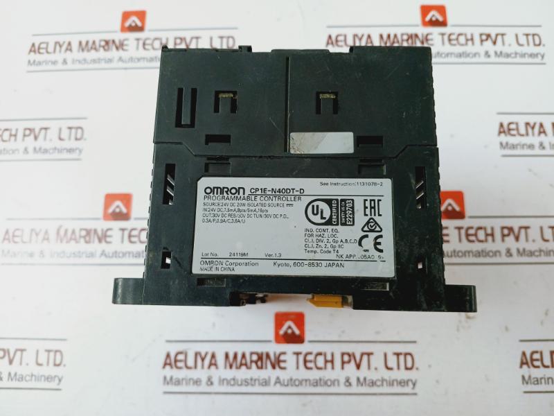 Omron Cp1e-n40dt-d Programmable Controller Unit 24v Dc, 20w