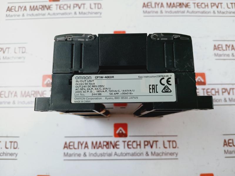 Omron Cp1w-40edr Input Output Expansion Unit 40edr 24vdc Res/250v