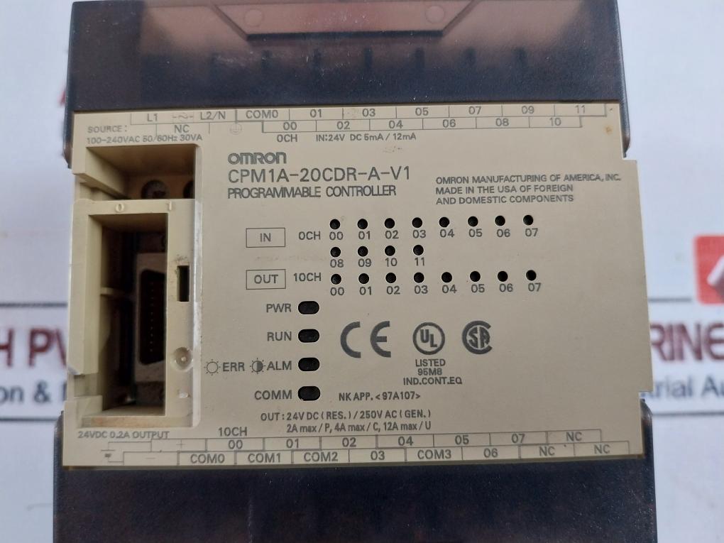 Omron Cpm1A-20Cdr-a-v1 Programmable Controller Cpu Module 2504226-010 100-240Vac