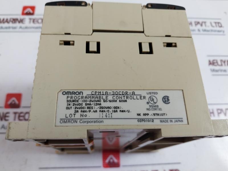 Omron Cpm1a-30cdr-a Sysmac Programmable Controller 24vdc 0.3a