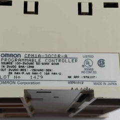 Omron Cpm1a-30cdr-a Sysmac Programmable Logic Controller 24vdc 5a/12ma