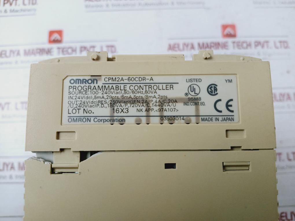 Omron Cpm2A-60Cdr-a Programmable Controller Sysmac 100-240Vac
