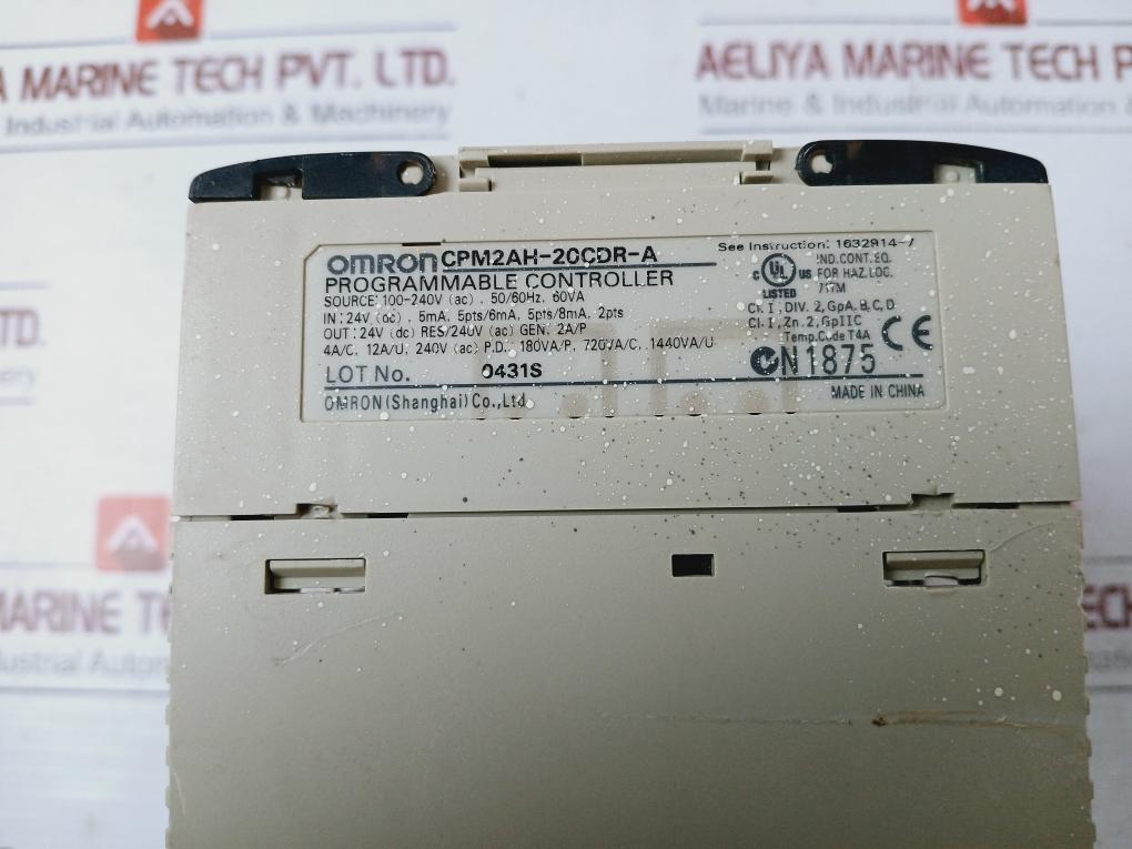 Omron Cpm2Ah-20Cdr-a Programmable Controller Sysmac 100-240Vac