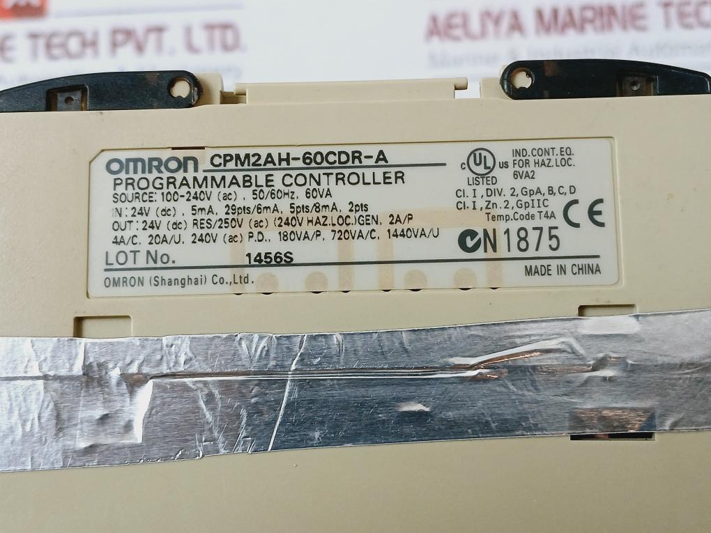 Omron Cpm2Ah-60Cdr-a Sysmac 60-points Programmable Controller 100-240V Ac, T4A