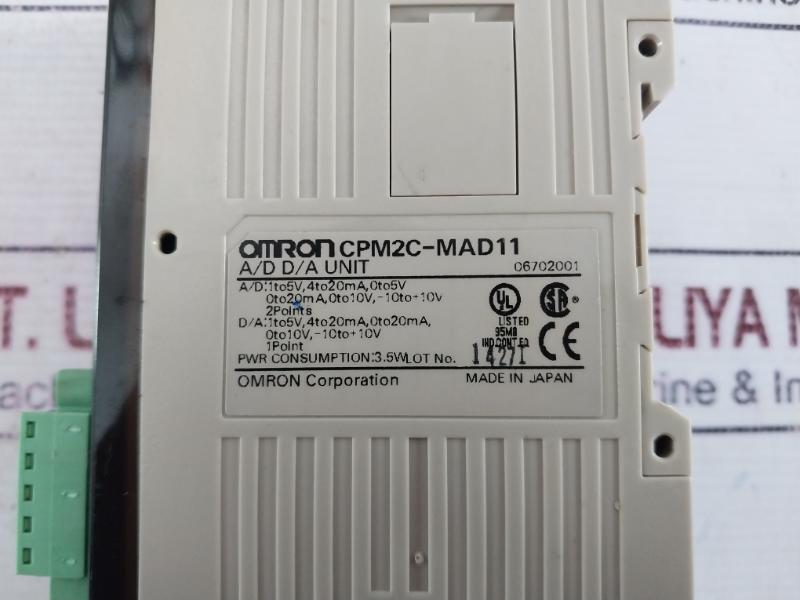 Omron Cpm2C-mad11 A/D D/A Unit Mad11