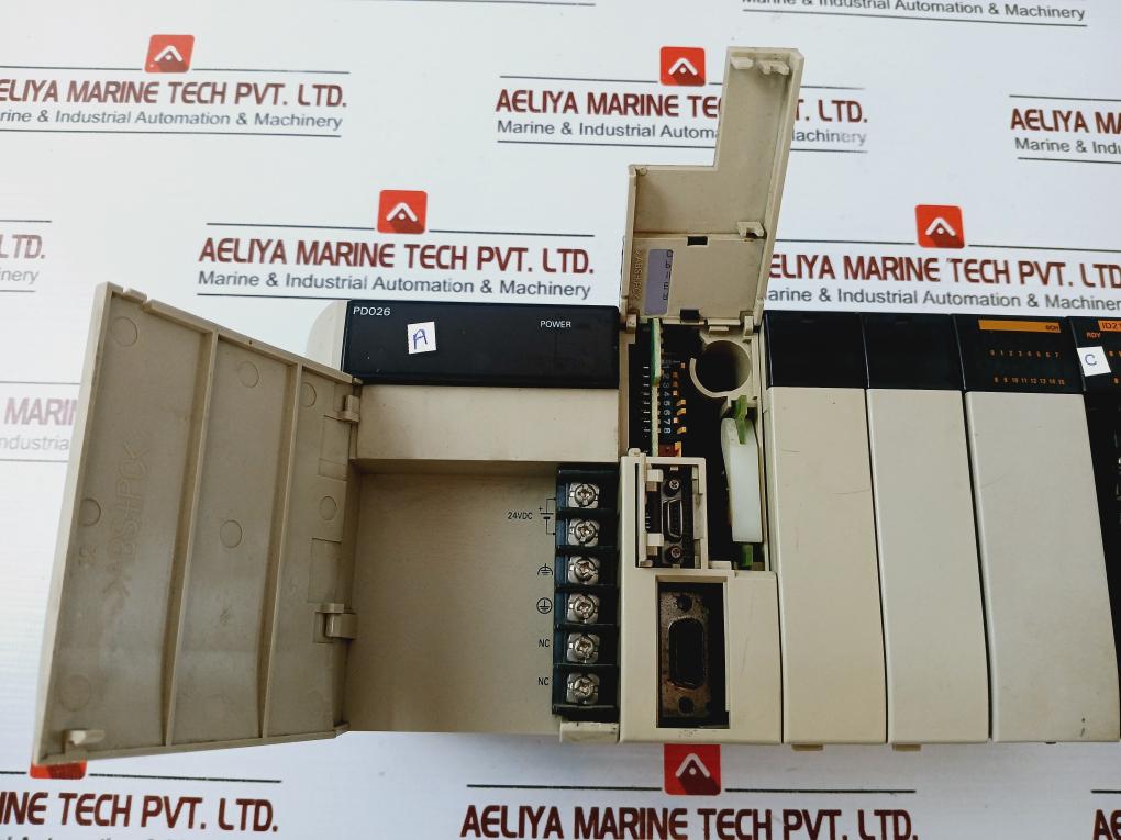 Omron Cqm1- Pd026,cqm1h-cpu51,cqm1-id212 Plc Module Rack